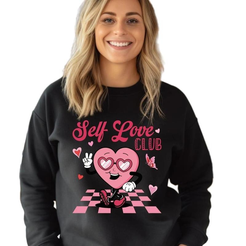 Self Love Club Crewneck Sweatshirt T-Shirts, Hoodie | DripVista.com