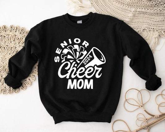 Senior Cheer Mom 2024 Sweatshirt, Class Of 2024 Hoodie, Cheer Mom Gift Sweatshirt, Graduation Hoodie, Cheerleader Sweatshirt, Sport Team Support Sweater, Cheerleading Lover Sweatshirt. Casual Menswear