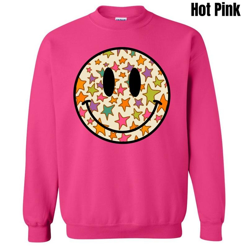 Sepia Stars Happy Face Sweatshirt 'NLB' T-Shirts, Hoodie | DripVista.com