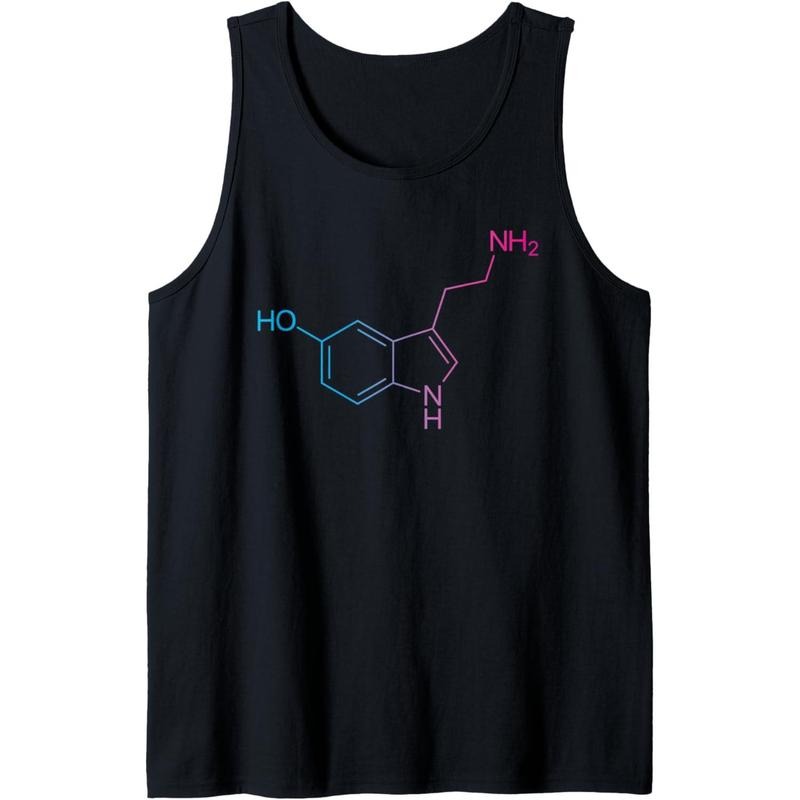Serotonin Molecule Trippy Rave  Festival Happiness Tank Top made in usa T-Shirts, Hoodie, Sweatshirt | DripVista.com