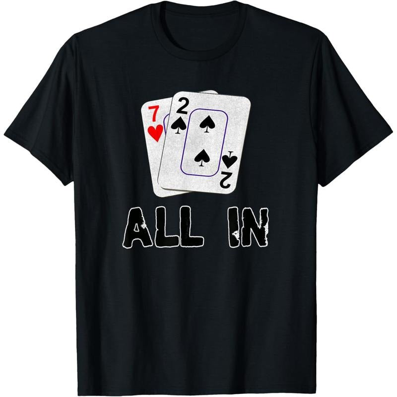 Seven Deuce All In Texas Hold Em Shove 7 2 Funny Poker T-Shirt made in usa Hoodie, Sweatshirt | DripVista.com