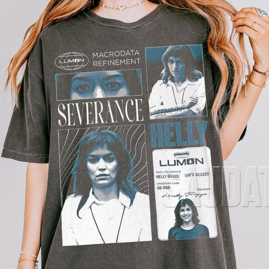 Severance Helly R Shirt, Severance Graphic Tee, Vintage Style Tee, Gift for TV Lovers, Lumon, Macrodata Refinement tee