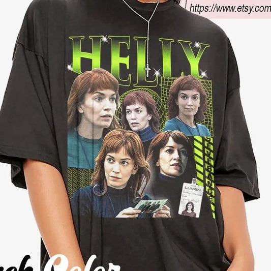 Severance Helly R Shirt, Severance Graphic Tee, Vintage Style Unisex Cotton Graphic Tee, Gift for TV Lovers, Lumon, Macrodata Refinement Style Bootleg Rap Shirt