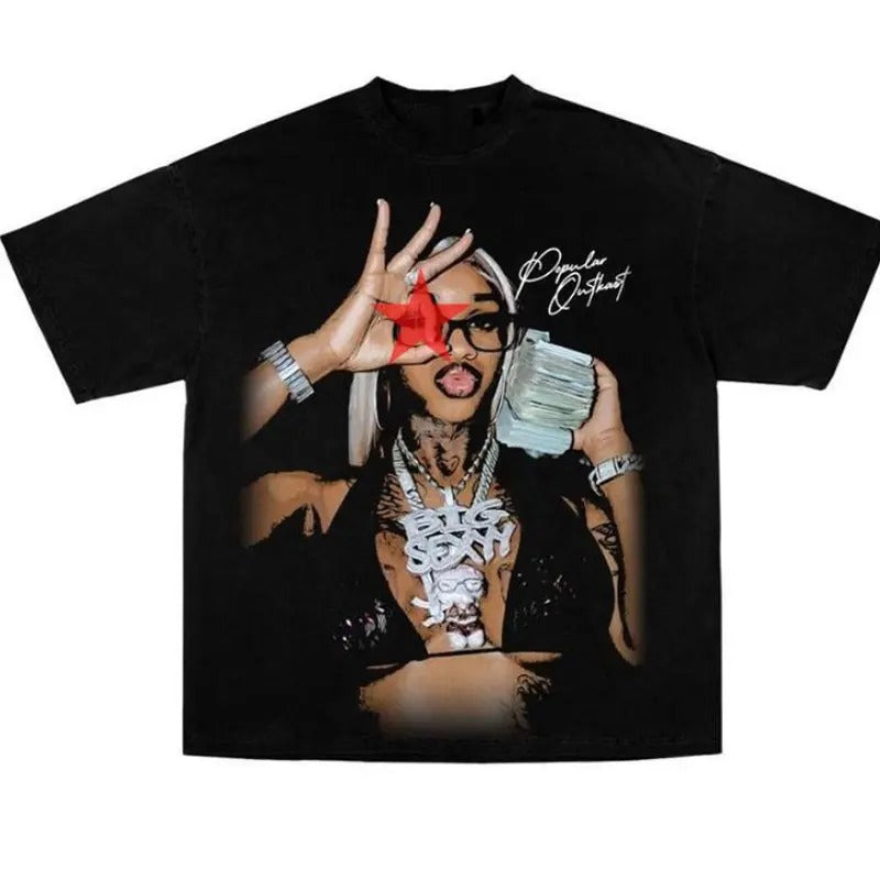 Sexy Redd Star Tee Shirt Cotton Fabric Hoodie, Sweatshirt | DripVista.com