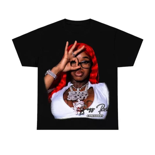 Sexyyy Red shirt - Sexyy Red 4 Presideent Rapper Graphic Tee shirt - Sexyy Red Concert Rap Tee Streetwear Crewneck - Unisex And Inclusive - Multiple Colorways - Full Size Range