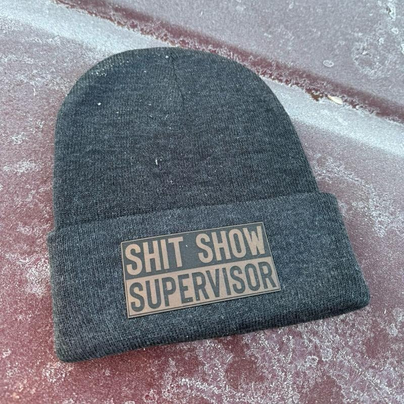 Sh t Show Supervisor Beanie hat T-Shirts, Hoodie, Sweatshirt | DripVista.com