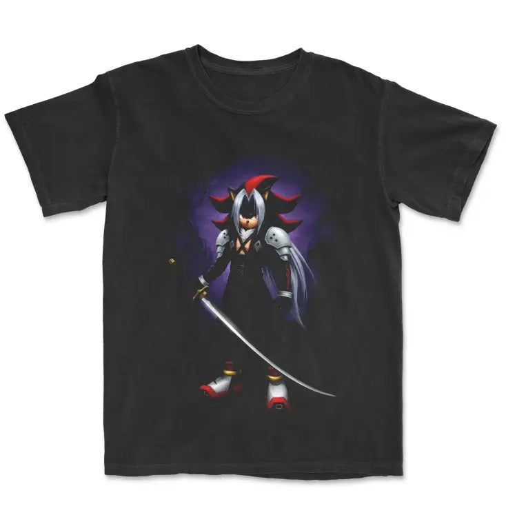 Shadow the Hedgehog Sword T-Shirt, Sonic Adventure Shirt, Unisex Graphic Tees Gothic Y2k Emo Scene Affliction Clothes Men...