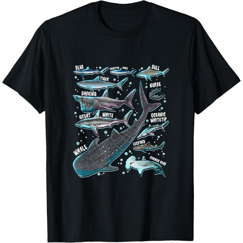 Shark Species Shark Gifts Shark Faces Tee Marine Biology T-Shirt made in usa Hoodie, Sweatshirt | DripVista.com