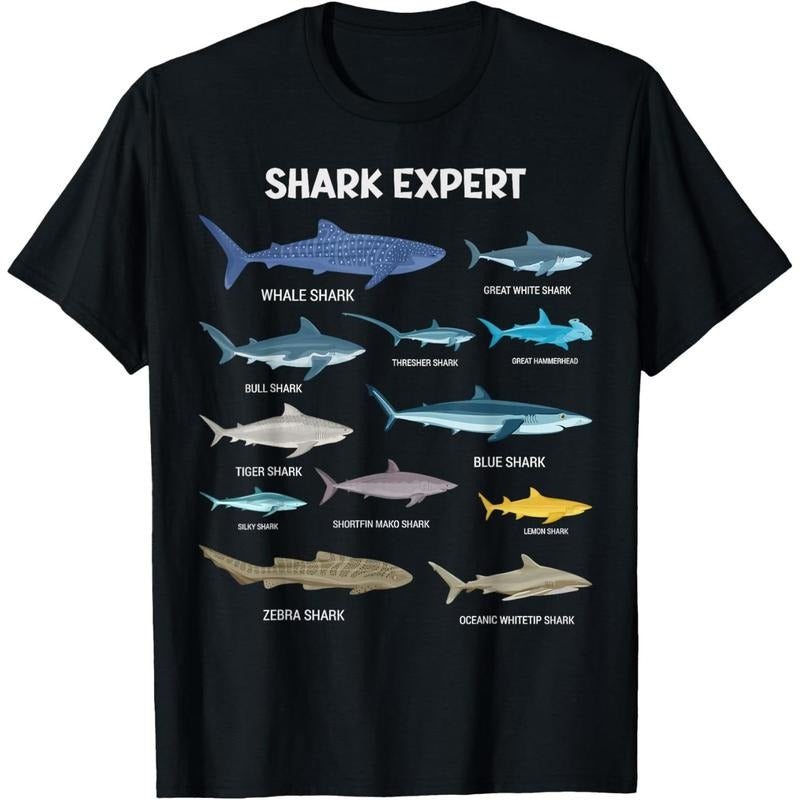 Shark Species Tee for Men ,  Shark T-Shirt made in usa Hoodie, Sweatshirt | DripVista.com