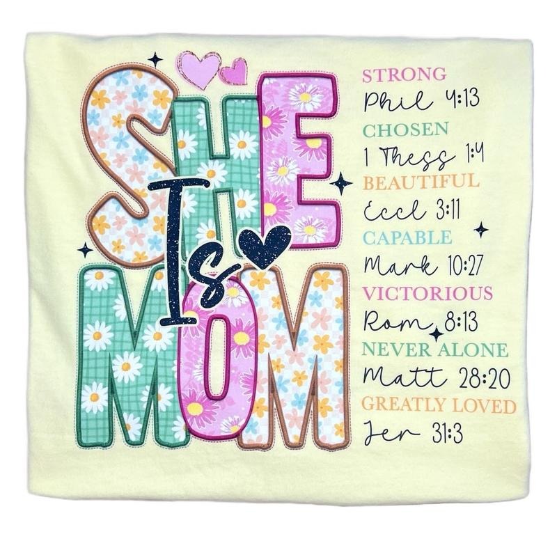 She Is Mom Tee Hoodie, Sweatshirt | DripVista.com