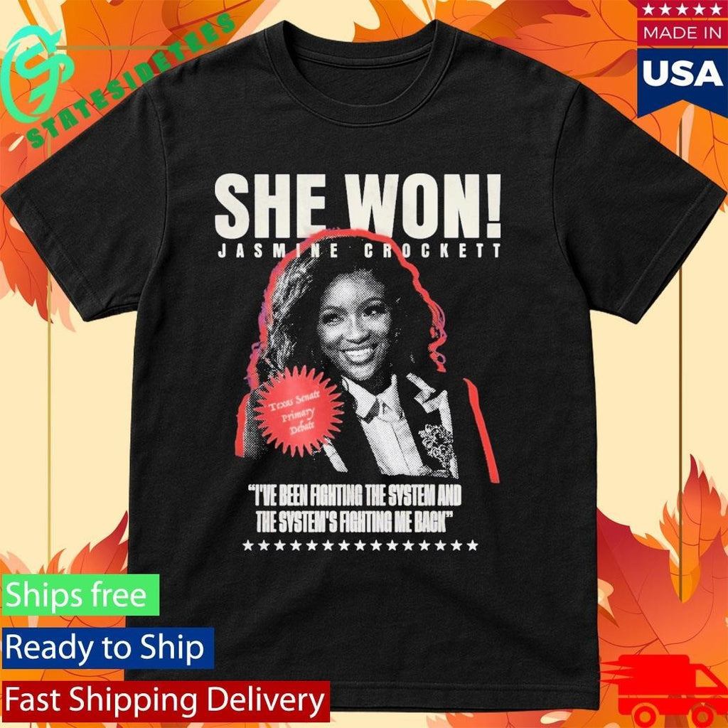 She Won Jasmine Crockett Shirt