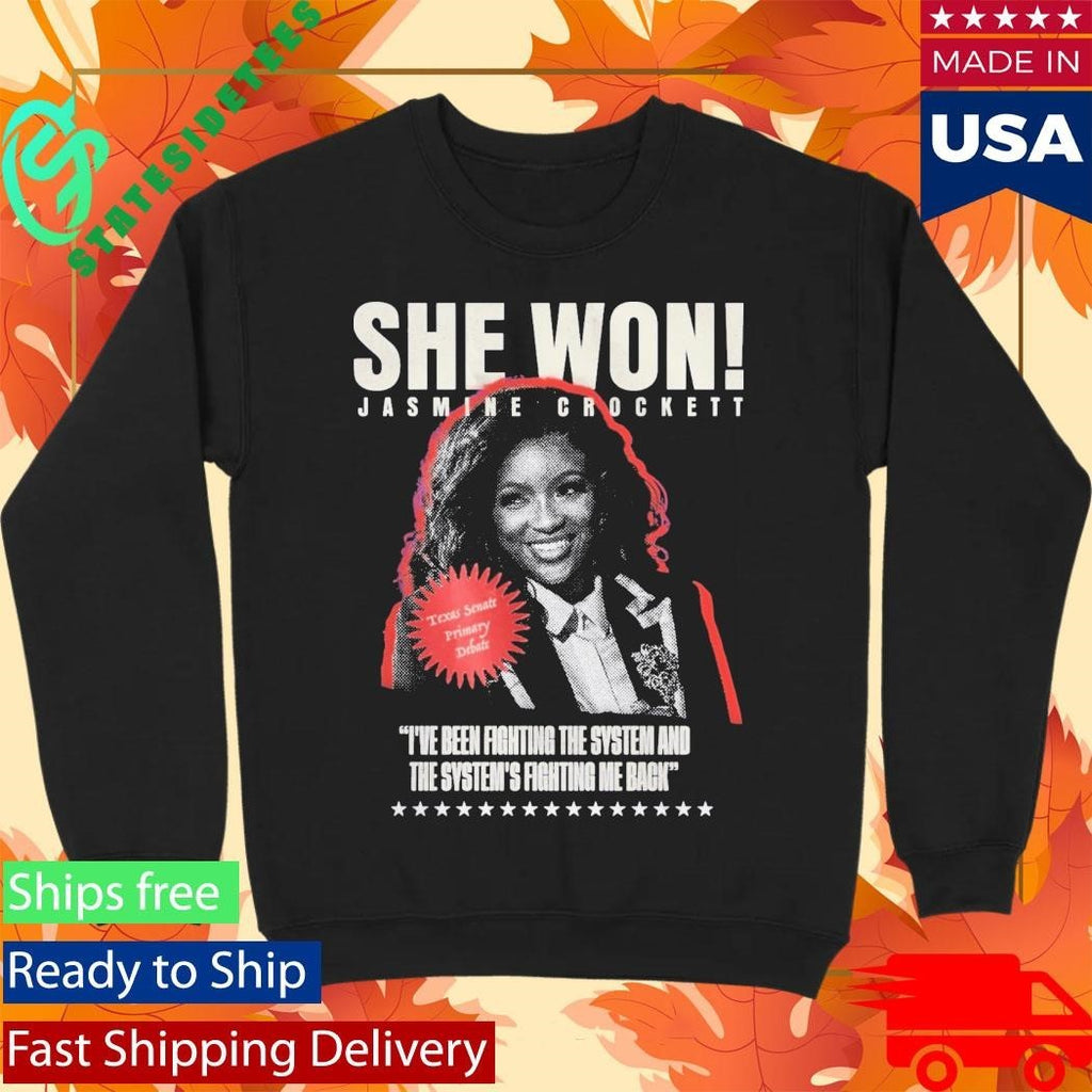 She Won Jasmine Crockett Shirt
