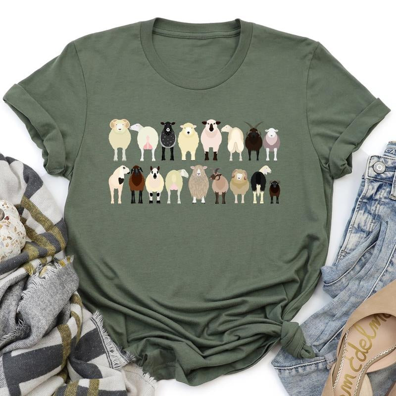 Sheep Lovers Super Soft Tees, Farm Animal Shirts, Illustration, Breeds Hoodie, Sweatshirt | DripVista.com
