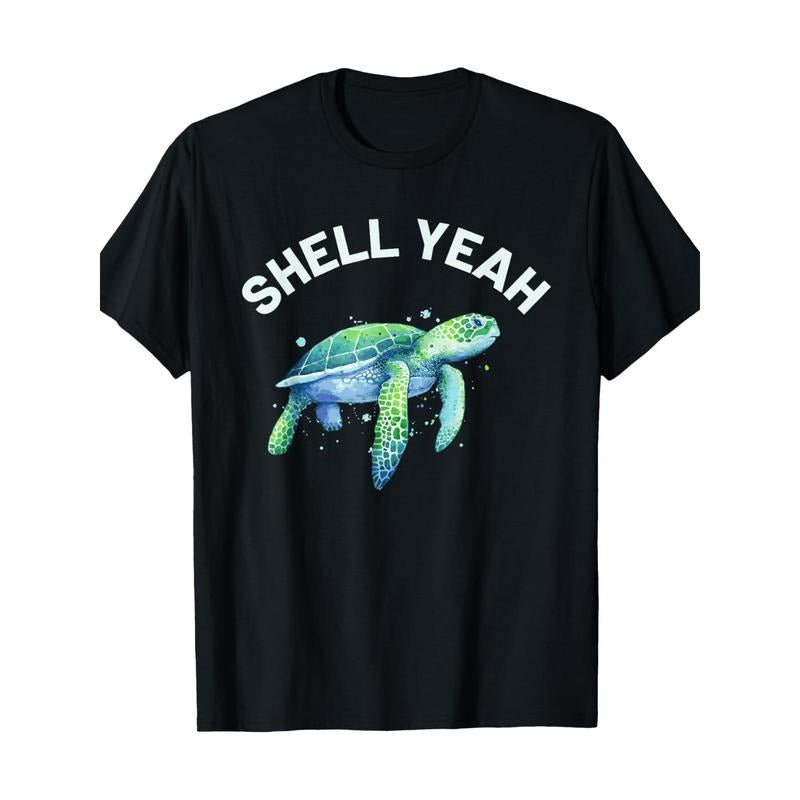 Shell Yeah - Cute Tortoise & Sea Turtle Lover T-Shirt-100% cotton-220g made in usa Hoodie, Sweatshirt | DripVista.com