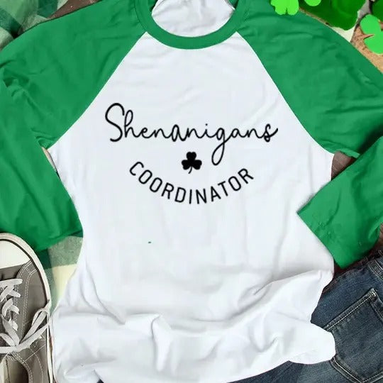 Shenanigans Raglan T-Shirts, Hoodie, Sweatshirt | DripVista.com