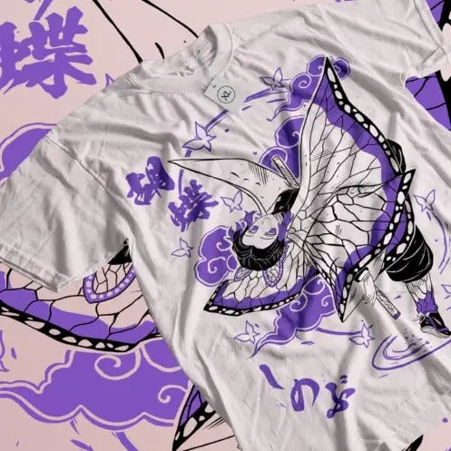Shinobu Kocho T-Shirt Demon Slayer Kimetsu No Yaiba Kawaii Girl Anime Gift Shirt