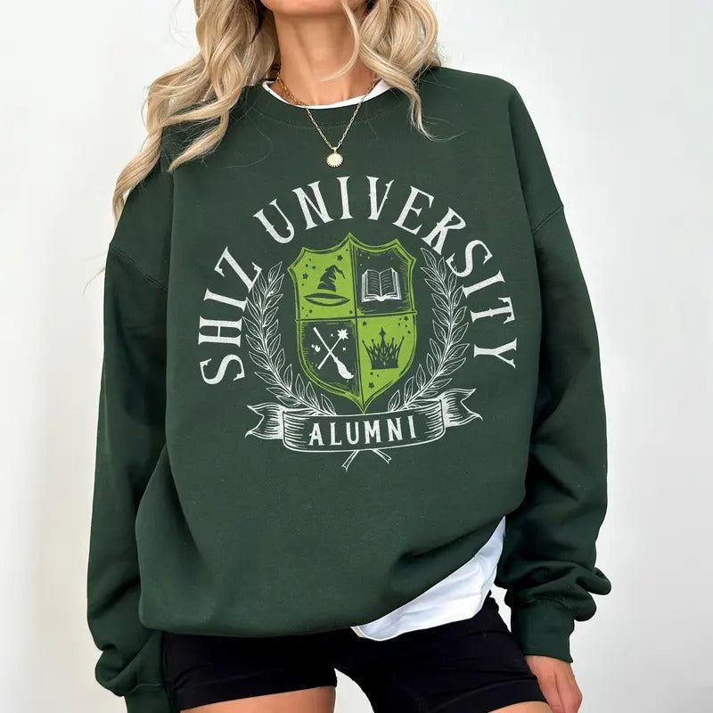 Shiz University Sweatshirt, Wicked Shirt, Wicked Inspired College Sweater, Broadway Musical Merch, Wizard of Oz Gift, Fantasy Movie Apparel