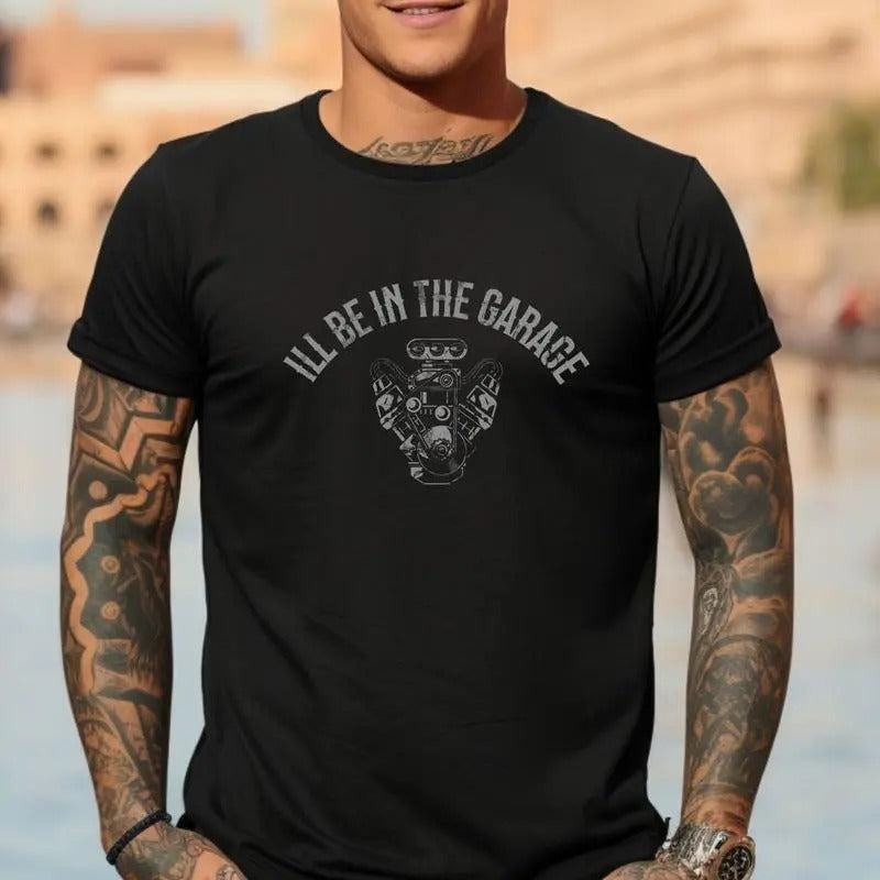 Short sleeve shirt, ILL BE IN THE GARAGE Hoodie, Sweatshirt | DripVista.com