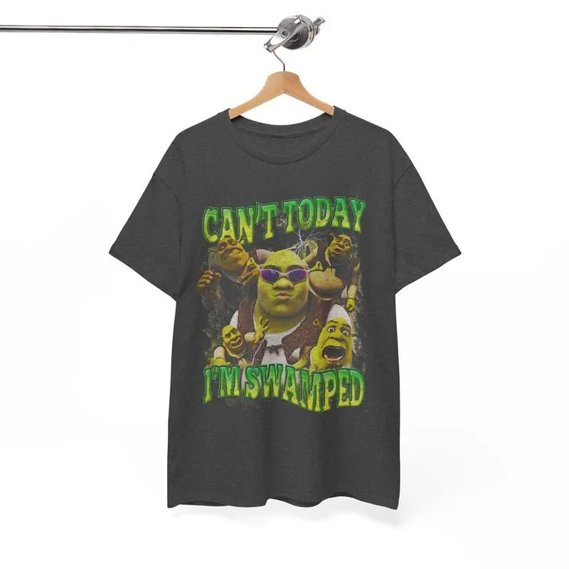 Shrek Funny Shirt Shrek Can't Today I'm Swamped Shirt, Meme funny Shirt Casual Classic Hoodie, Sweatshirt | DripVista.com