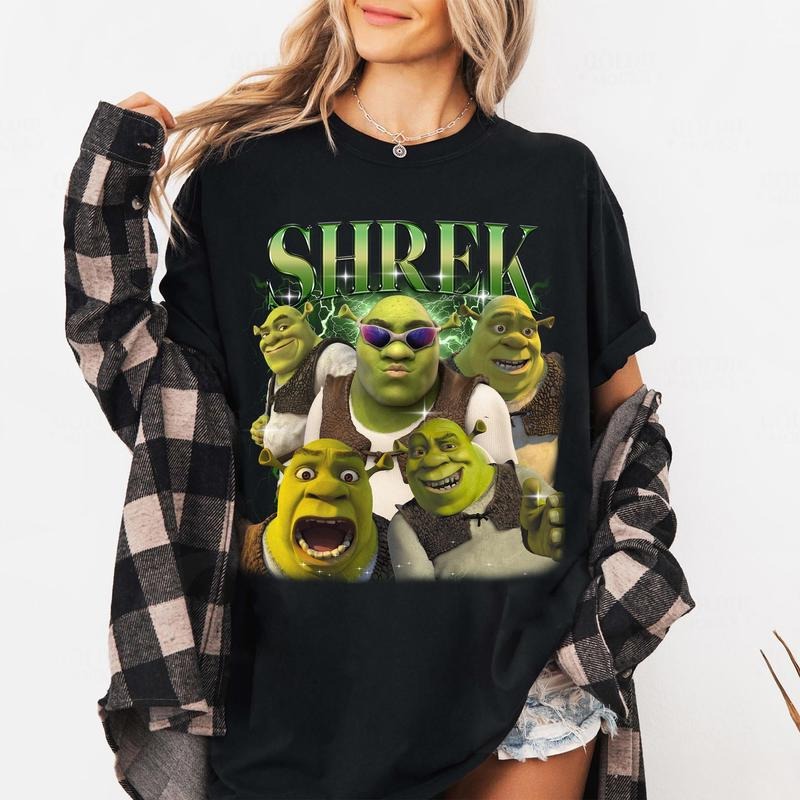 Shrek Shirt, Funny Movie Graphic Tee, Retro Shrek T-Shirt, Oversized Unisex Shirt