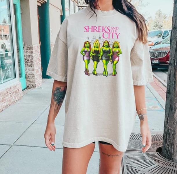 Shreks And The City Shirt, Shrek Funny Trending Sweatshirt, Shrek Face Meme , Funny Shirt Hoodie | DripVista.com