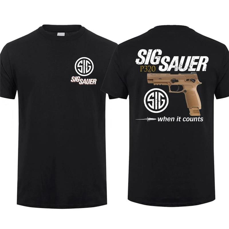 Sig Sauer P320 M17 When Mouthless cat Counts 2 Sided T-shirt, Classic Men'WB shield Casual Wear Hoodie, Sweatshirt