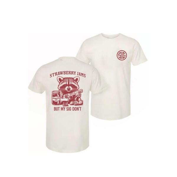 Sig Sauer Strawberry Jams But My Sig Don't 2 Sided T-Shirt, Unisex Short Sleeve Casual 100% Cotton, Gifts For Men Women...
