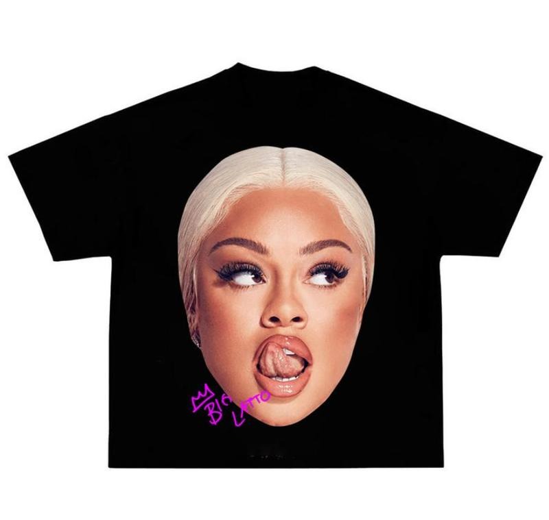 Signature Rap Tee - Lattooo Big Face Graphic Hoodie, Sweatshirt | DripVista.com