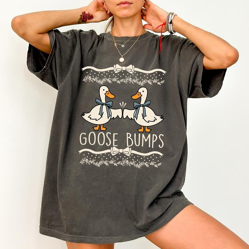 Silliest Goose Bump Comfort Colors Shirt, Funny Mama Goose T-shirt, Vintage Original 1980s Goose Graphic Tee, Coquette...
