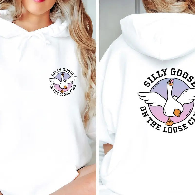 Silly Goose Hoodie, Silly Goose Jumper, Funny Kids Hoodie, Funny Women Hoodie, Goose Hoodie T-Shirts, Sweatshirt