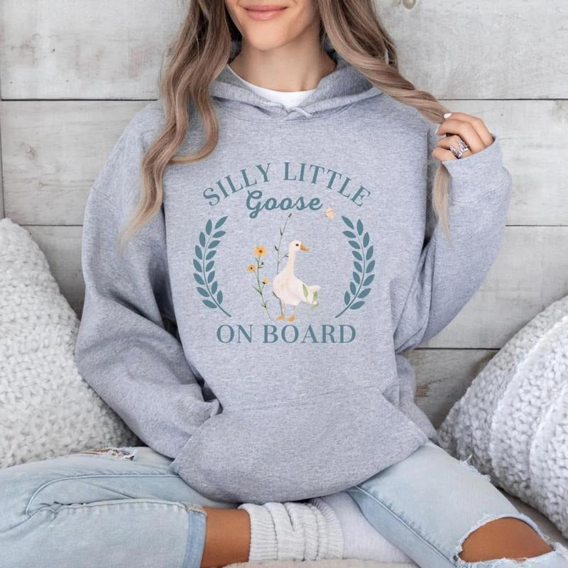 Silly Goose Pregnancy Announcement Sweatshirt, Funny Goose Bump Pregnant Tshirt, Maternity Clothing Gift, First Time Mom...