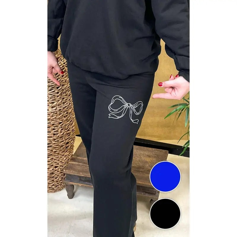 Simple Bow Graphic Sweatpants T-Shirts, Hoodie, Sweatshirt | DripVista.com