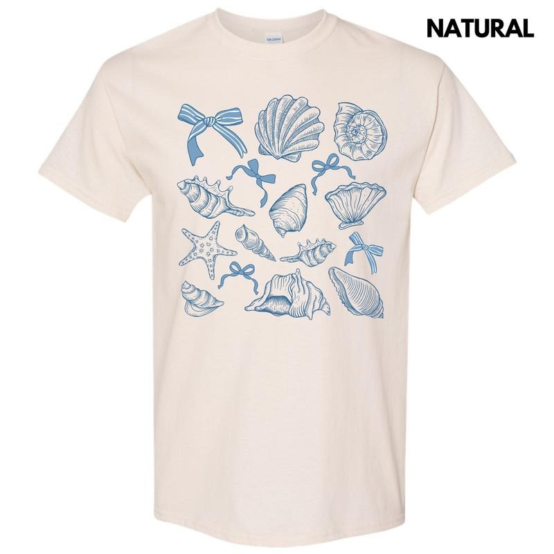 Simple Seashells Gildan Short Sleeve T-Shirt 'NLB' Hoodie, Sweatshirt | DripVista.com