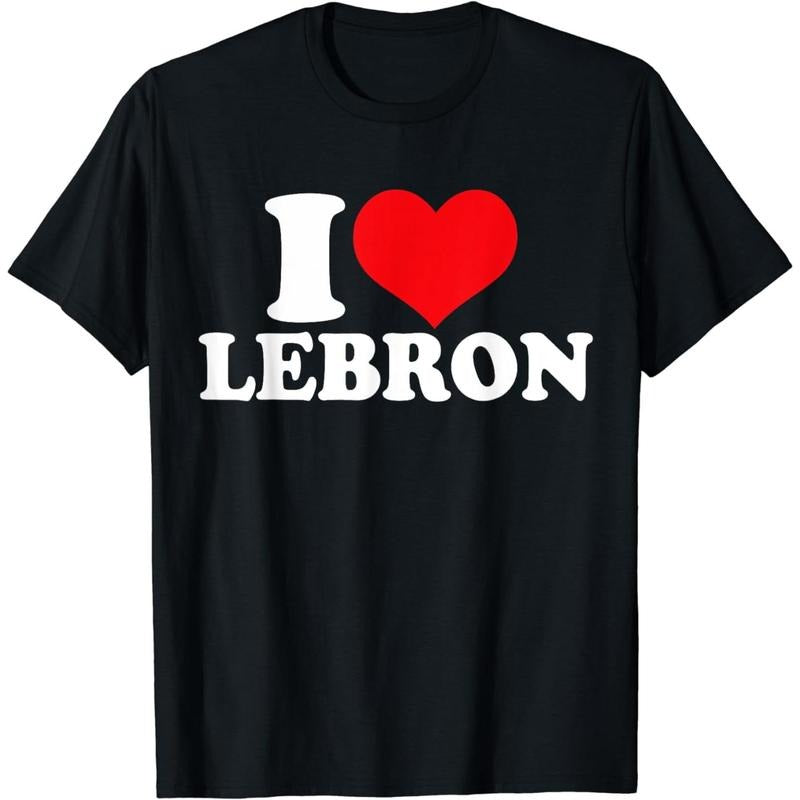 Simple Style Casual Cotton Short Sleeve White Letter Print "Swoosh LOVE LEBRON" T-shirts for Men Gunpla brand Women style...