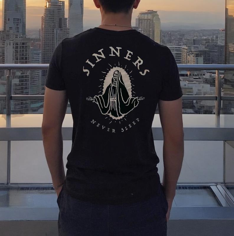 Sinners T-shirt, Sinnerss Neverr Sleep Shirt, Funny Shirt For Him For Her,  Streetwear Trend Shirt