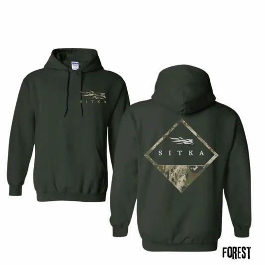 Sitka Optifade Badge Camo Unisex Hoodie - Men's Pullover, Versatile Layer for Outdoor Adventures, Casual Hoodie, Perfect for Everyday Style, Trendy Hoodie Tops Pullover Longsleeves