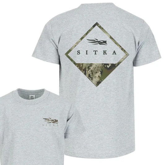Sitka Optifade Badge Camo Unisex T-Shirt - Men's Tee, Versatile Layer for Outdoor Adventures, Casual Hoodie, Perfect for Everyday Style, Trendy Hoodie, Short Sleeve Tops
