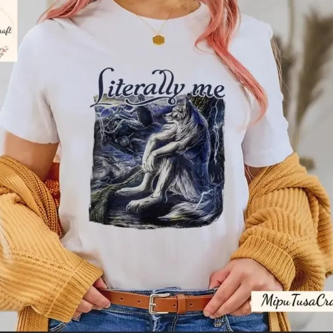 Sitting wolf shirt literally me alpha wolf funny meme