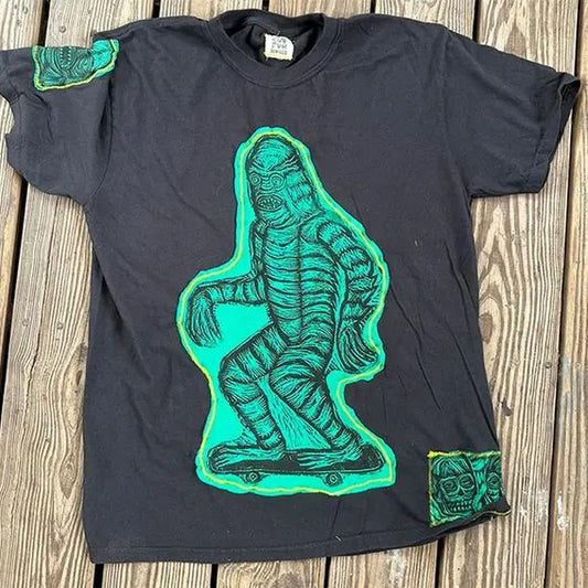 Skate Creature Hand printed Limited Edition T Shirt Cotton Menswear