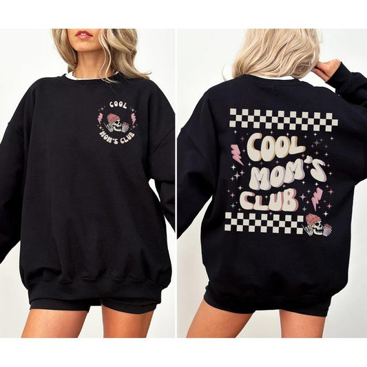 Skeleton Cool Mom Club Shirt Sweatshirt Hoodie, Trendy Family Matching Outfit, Cool Mom Shirt, Mothers Day Gift, Spooky Shirt, Family Sweatshirt