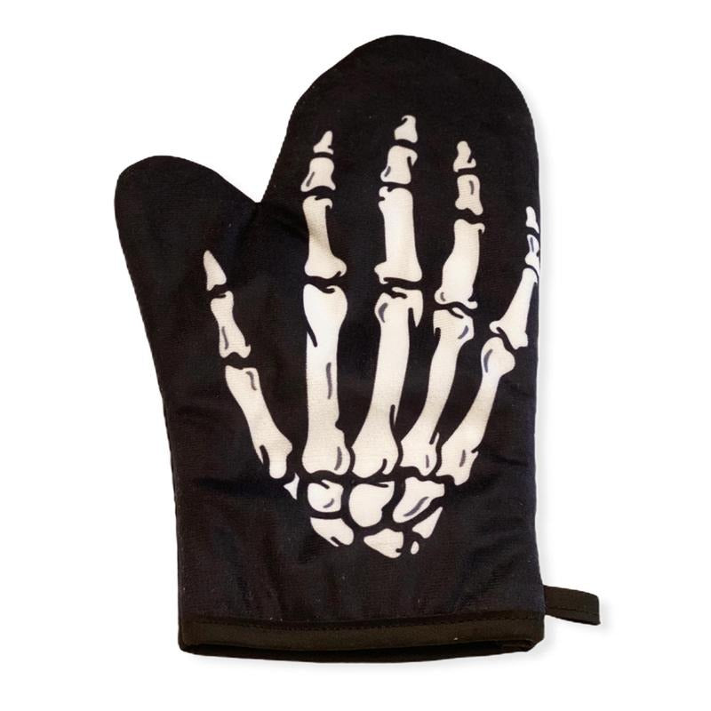 Skeleton Hand Oven Mitt Funny Bones Halloween Party Graphic Novelty Accessories Funny Graphic Kitchenwear Halloween ...
