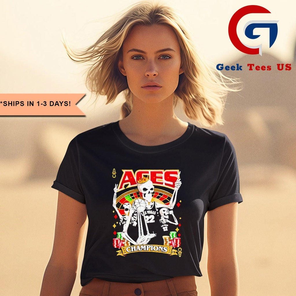 Skeleton Las Vegas Aces WNBA Champions 2025 Rep The Champs shirt