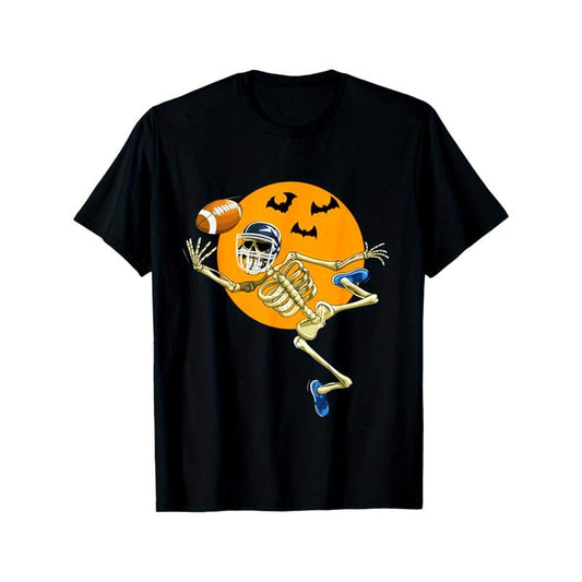 Skeleton Print Men's Cotton T-shirt, Graphic Tee Men's Outdoor Clothes, Men's Halloween Clothing, Casual Short Sleeve Crew Neck T-shirt, Tops For Men, Gift For Men made in usastyle{n002}17