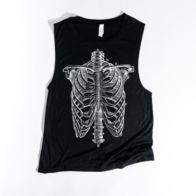 Skeleton Ribcage -  Muscle Tank T-Shirts, Hoodie, Sweatshirt | DripVista.com