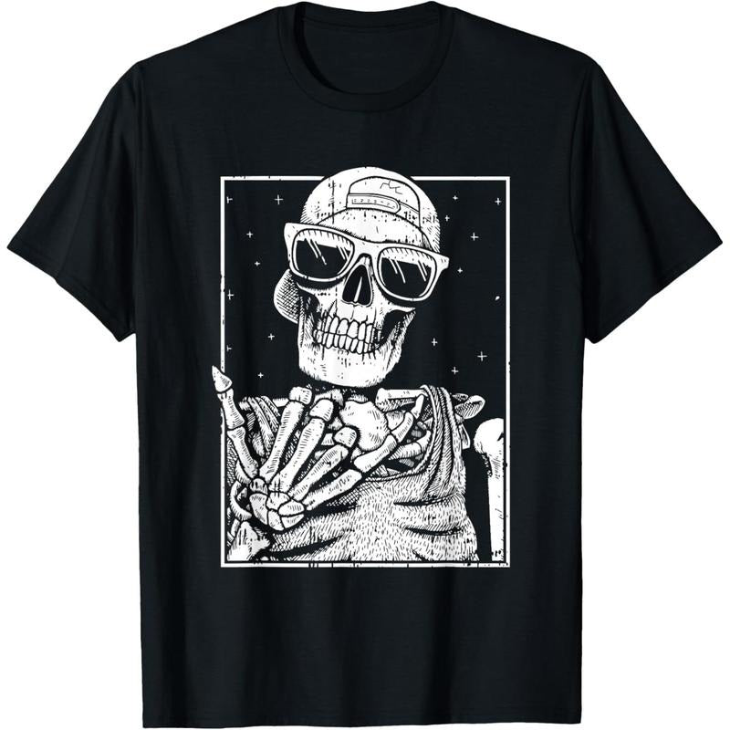 Skeleton Rock Hand Halloween Costume Cool Rock Music Rocker T-Shirt made in usa Hoodie, Sweatshirt | DripVista.com