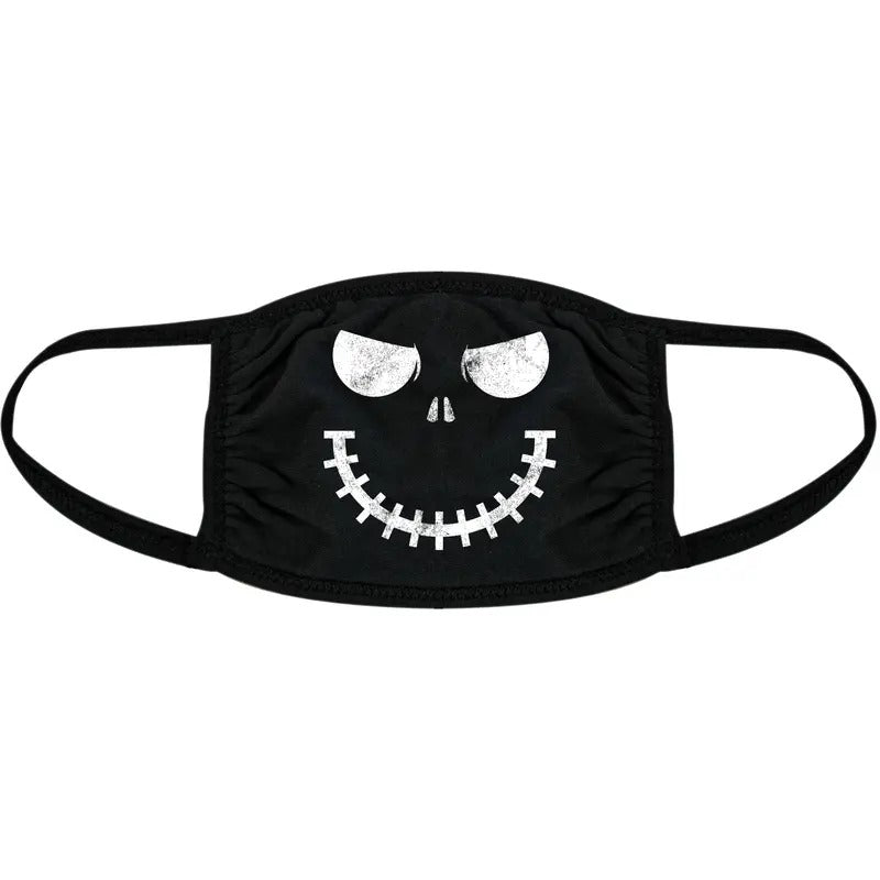 Skeleton Zipper Face Mask Funny Halloween Skull Graphic Novelty Nose And Mouth Covering Funny Masks for Adults Halloween ...