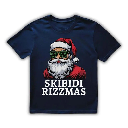 Skibidi Rizzmas Christmas Shirt, Rizz Santa Claus Charisma Kid Cool Unisex Softstyle T-Shirt, Holiday Tee, Funny Xmas Shirt, Festive Top