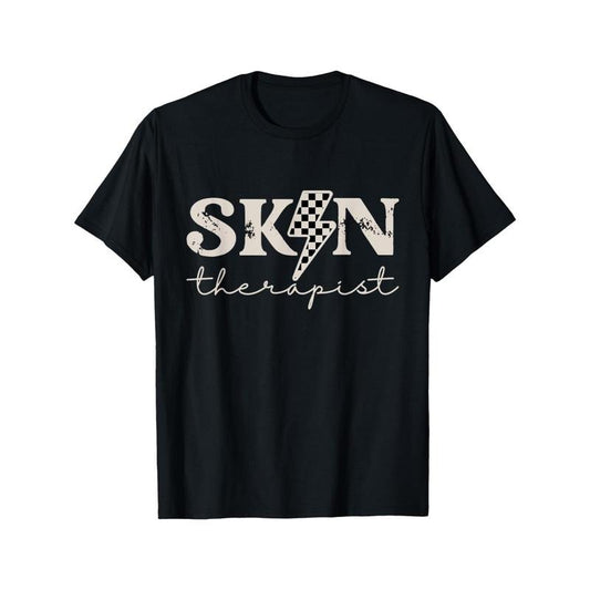 Skin Therapist Graphic Tee - Soft Cotton, Relaxed Fit with Fun Skincare Design - Ideal for Estheticians & Beauty Enthusiasts Made in USA
