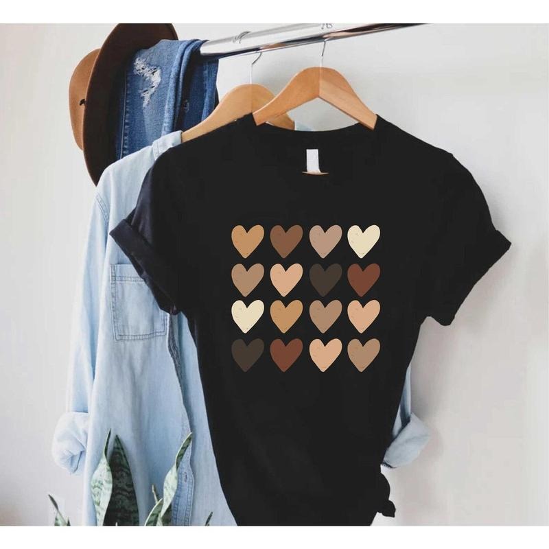 Skin Tone Hearts Shirt, Equality Shirt, shirt, Kindness Shirt, Racial Equality Tee, Be Kind Shirt, Black Lives Matter, a...