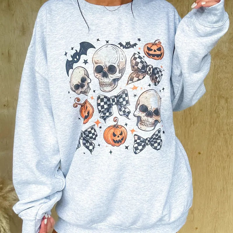 Skull Bows Graphic Top